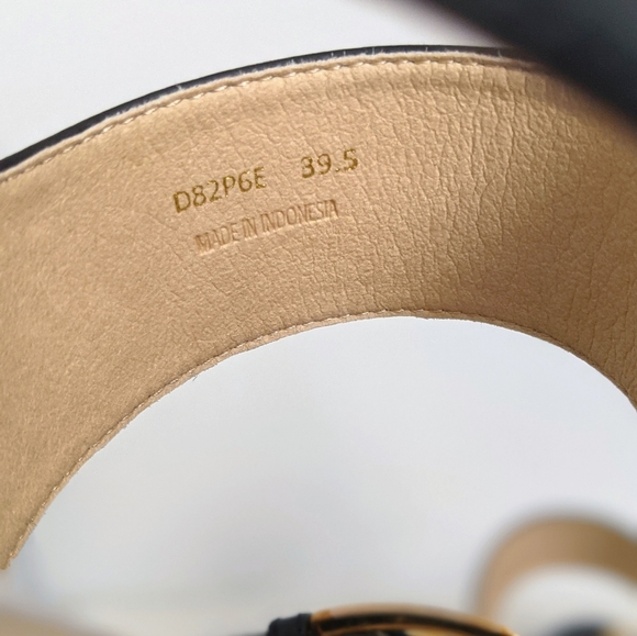 Geox Respira Sandal Leather Patent Buckle Open Toe Black Wedge 9.5 EU39.5 NWT - Picture 13 of 15